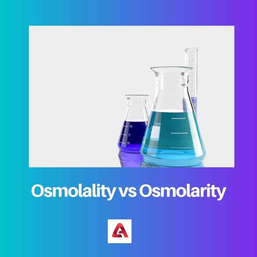 Osmolalität vs Osmolarität Unterschied und Vergleich