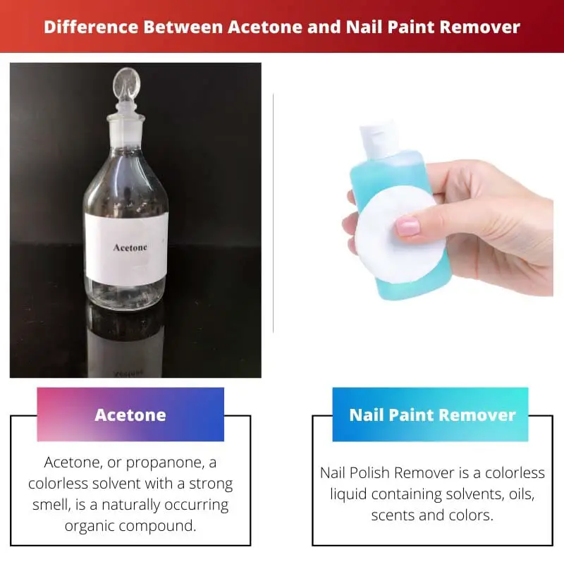 Sự khác biệt giữa Acetone và tẩy sơn móng tay