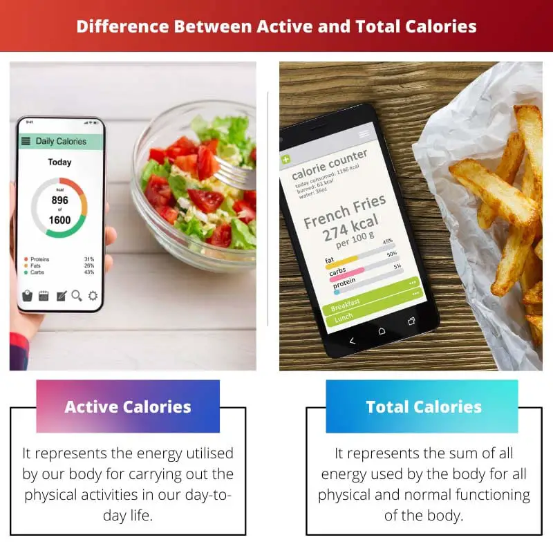 Difference Between Active and Total Calories