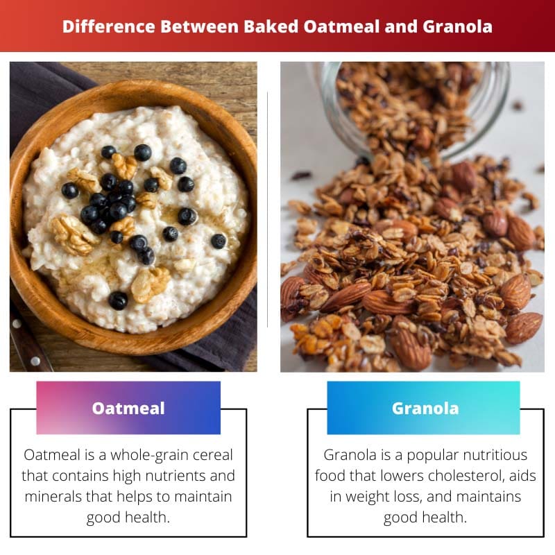 Difference Between Baked Oatmeal and Granola