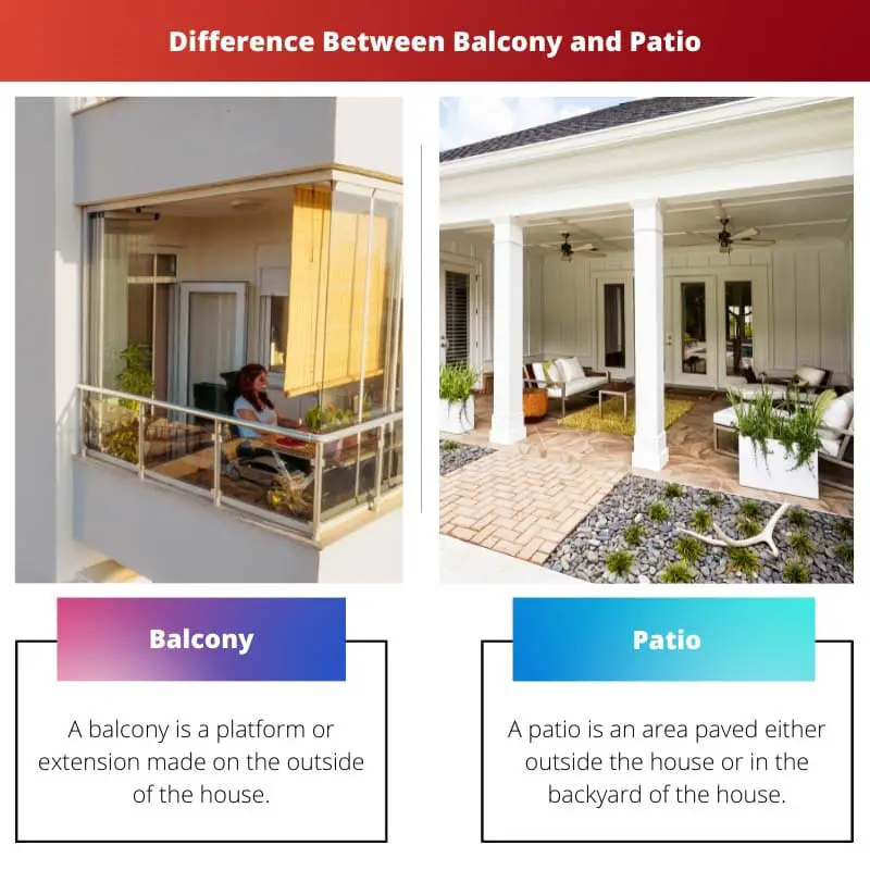 Difference Between Balcony and Patio