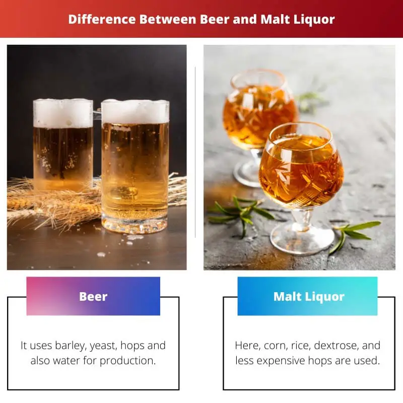 Difference Between Beer and Malt Liquor