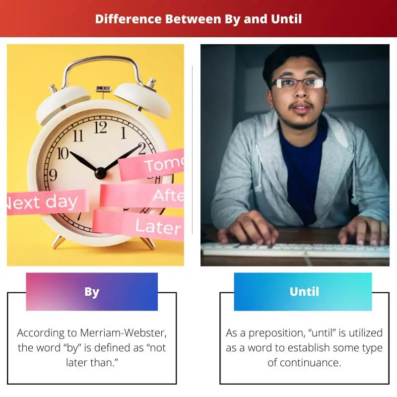 Difference Between By and Until