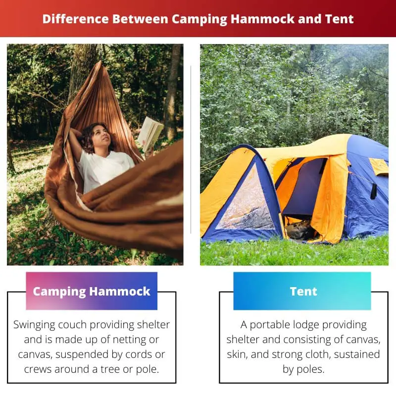 Difference Between Camping Hammock and Tent