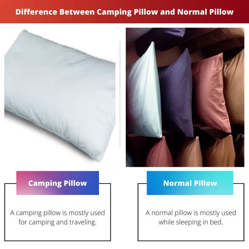 Difference Between Camping Pillow and Normal Pillow