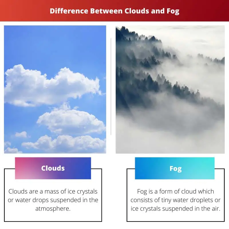 Difference Between Clouds and Fog