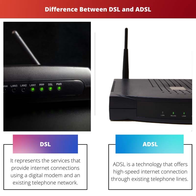 Difference Between DSL and ADSL
