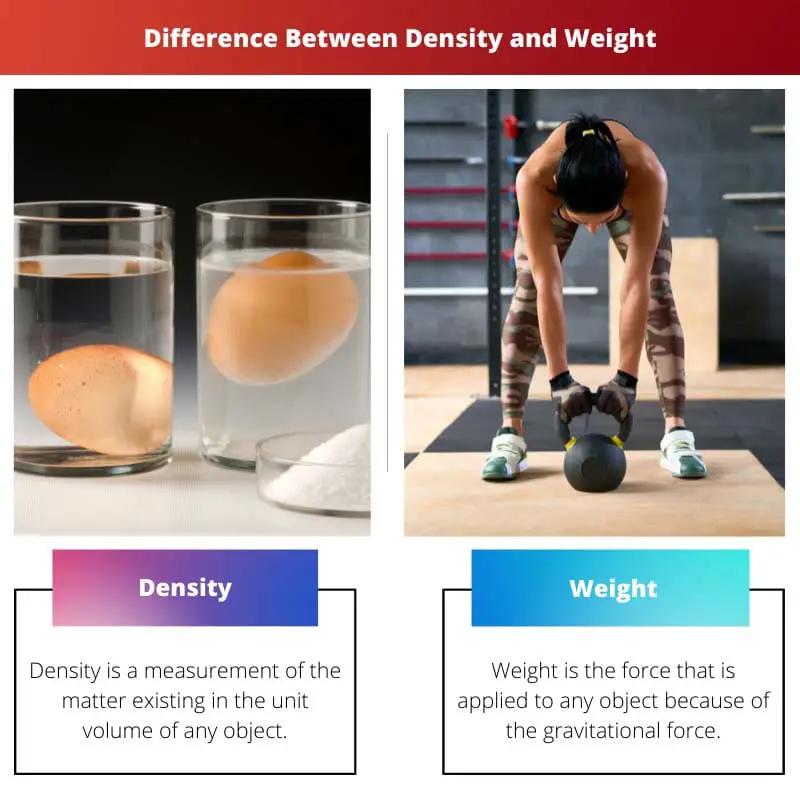 Difference Between Density and Weight