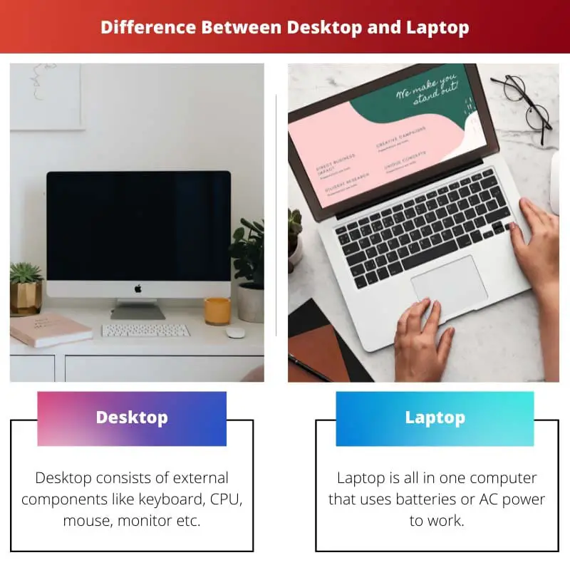 Difference Between Desktop and Laptop