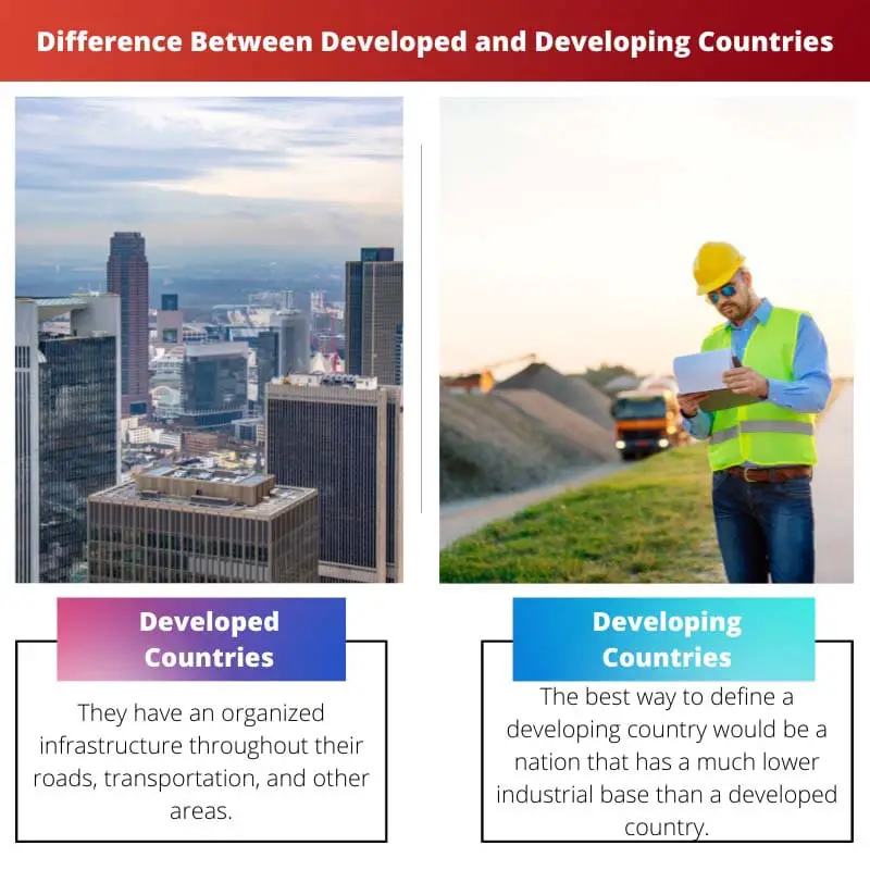 Difference Between Developed Countries and Developing Countries