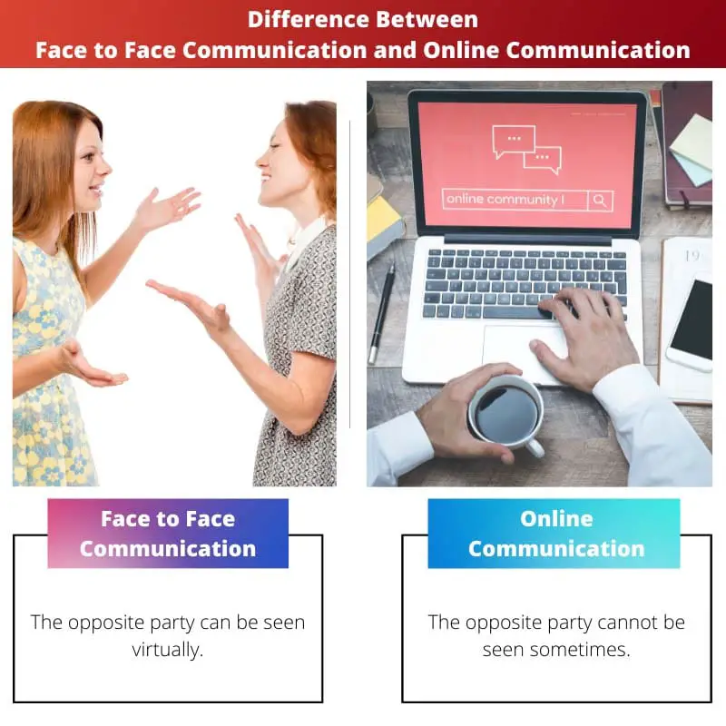 Difference Between Face to Face Communication and Online Communication