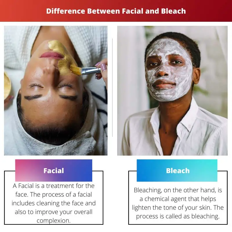 Difference Between Facial and Bleach