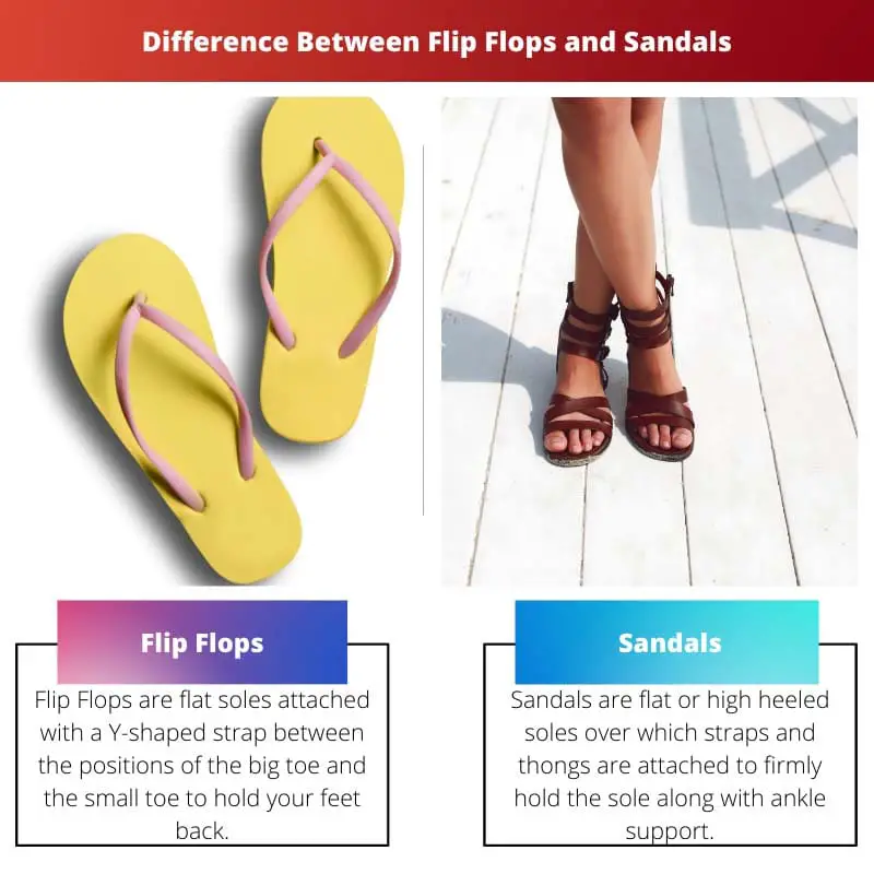 Difference Between Flip Flops and Sandals