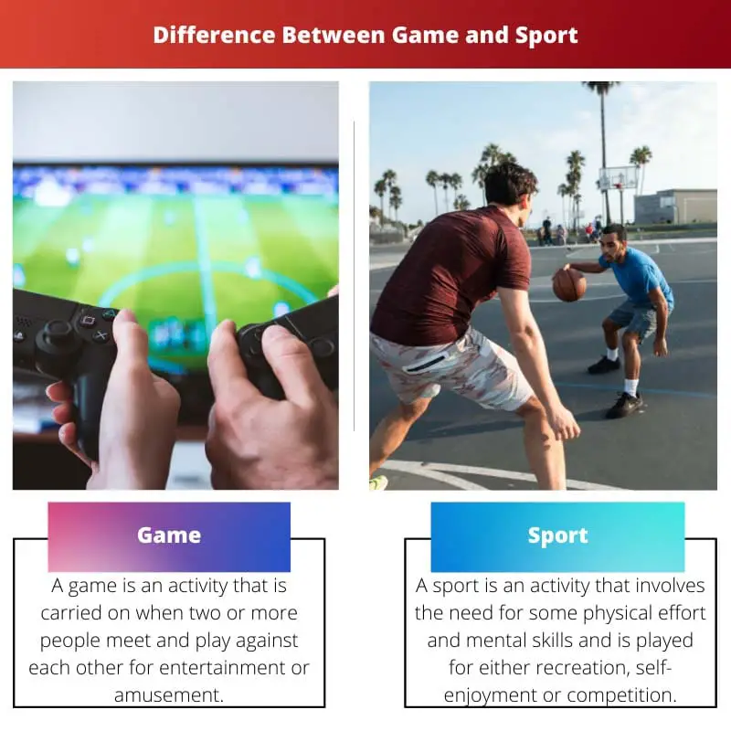 Difference Between Game and Sport