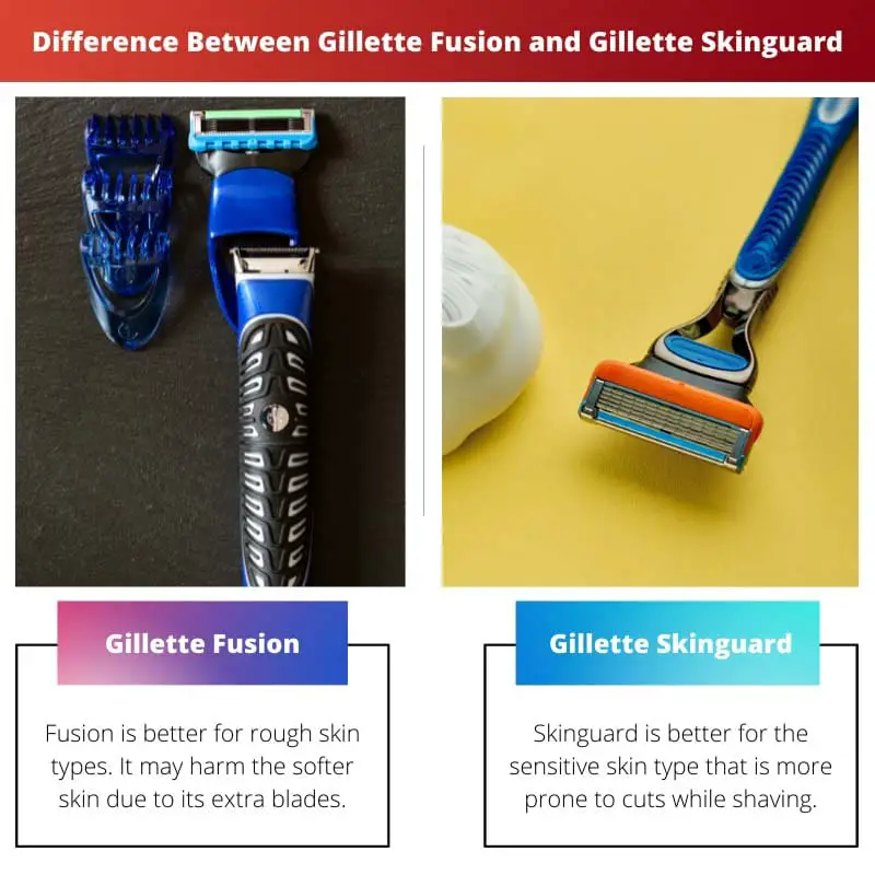 Difference Between Gillette Fusion and Gillette Skinguard