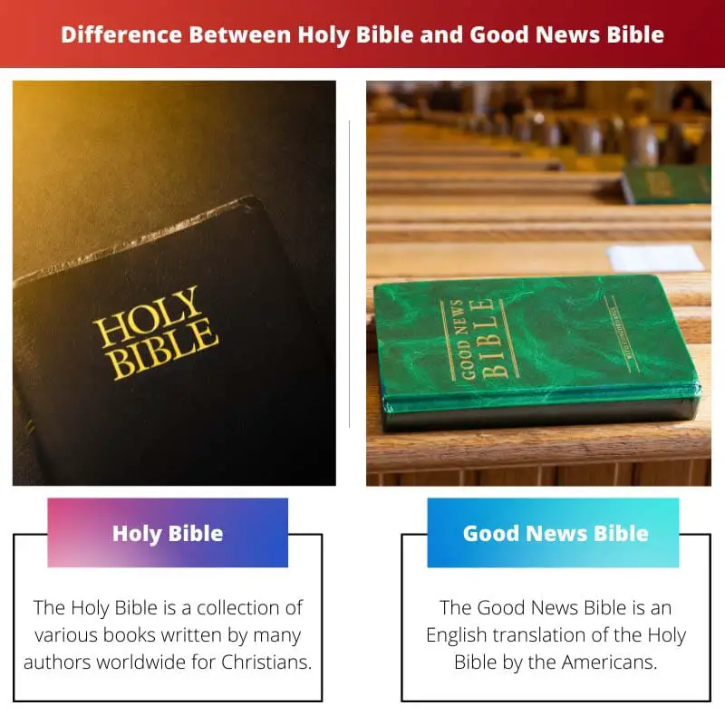 Difference Between Holy Bible and Good News Bible