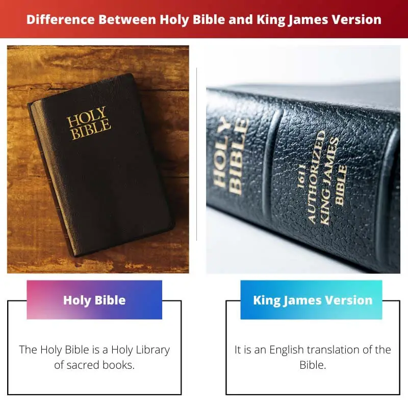 Difference Between Holy Bible and King James Version
