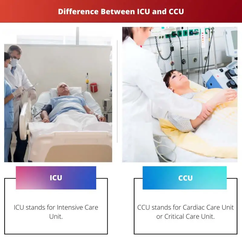 Difference Between ICU and CCU