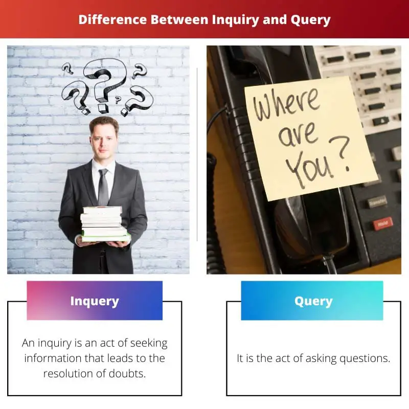 Difference Between Inquiry and Query