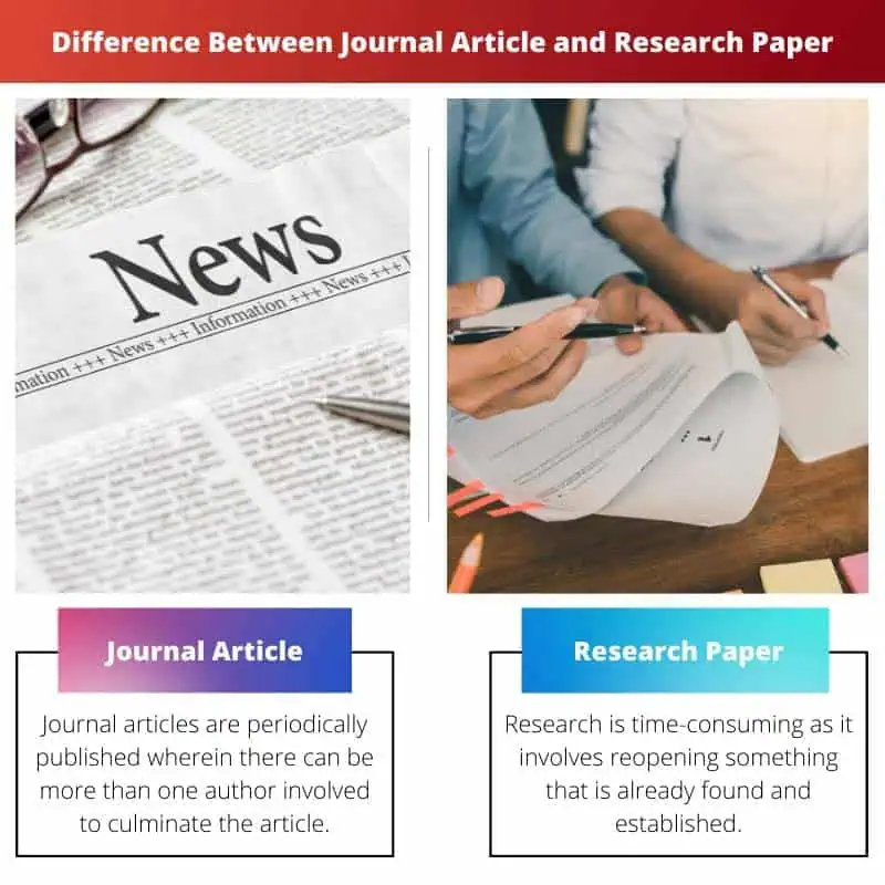 Difference Between Journal Article and Research Paper