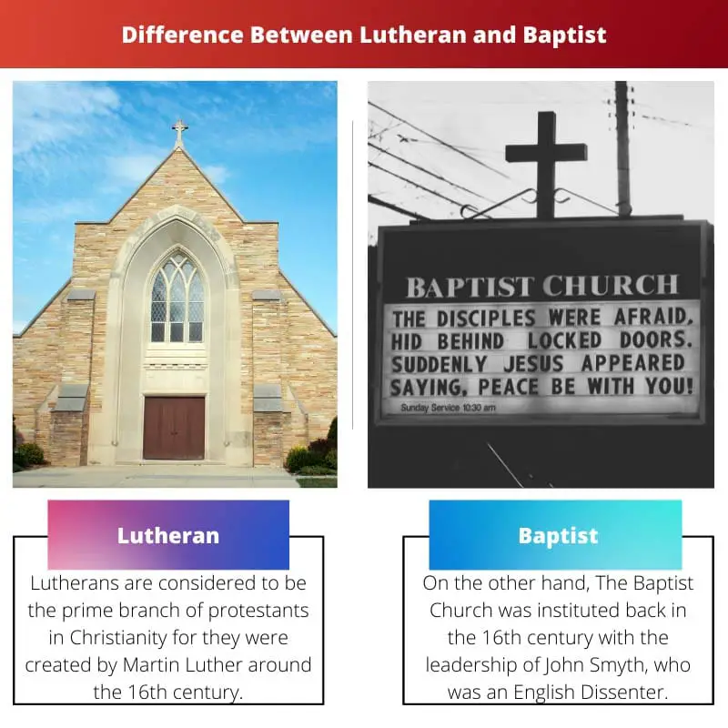 Difference Between Lutheran and Baptist