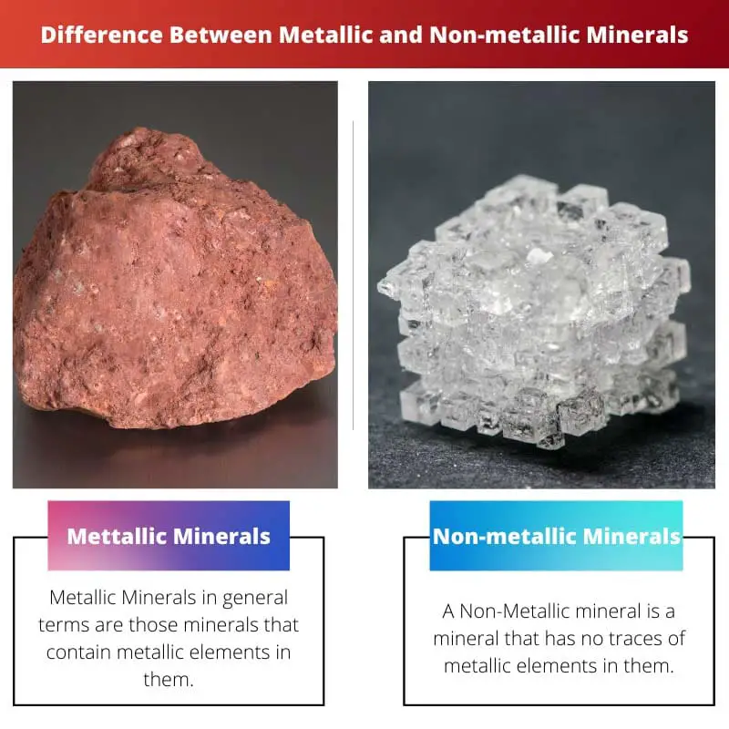 Difference Between Metallic and Non metallic Minerals