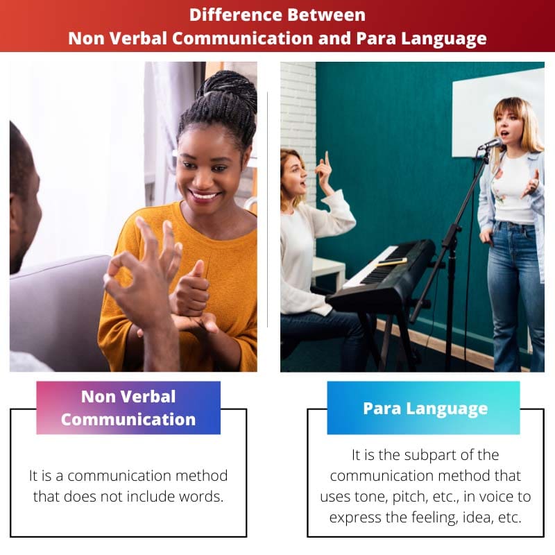 Difference Between Non Verbal Communication and Para Language