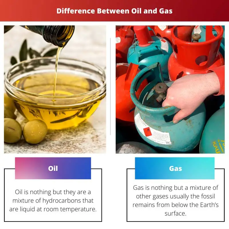 Difference Between Oil and Gas