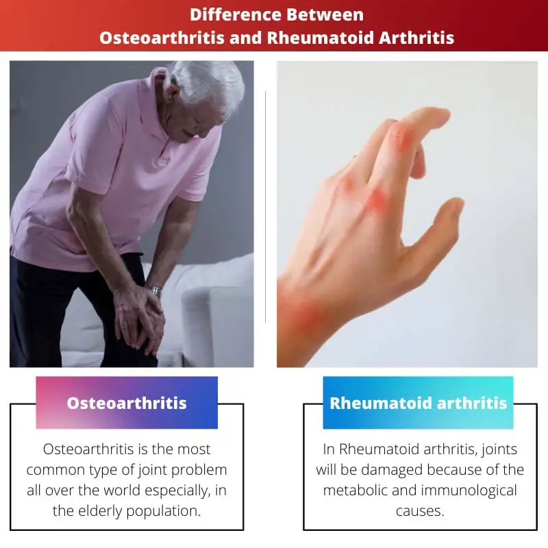 Difference Between Osteoarthritis and Rheumatoid Arthritis
