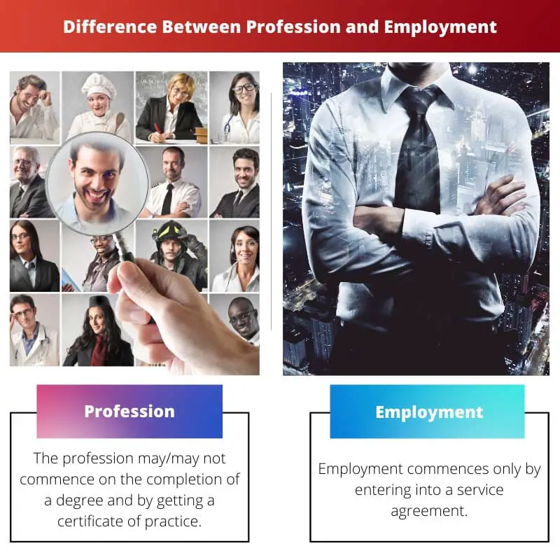 Difference Between Profession and Employment