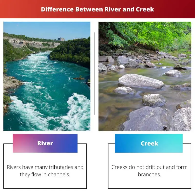 Difference Between River and Creek