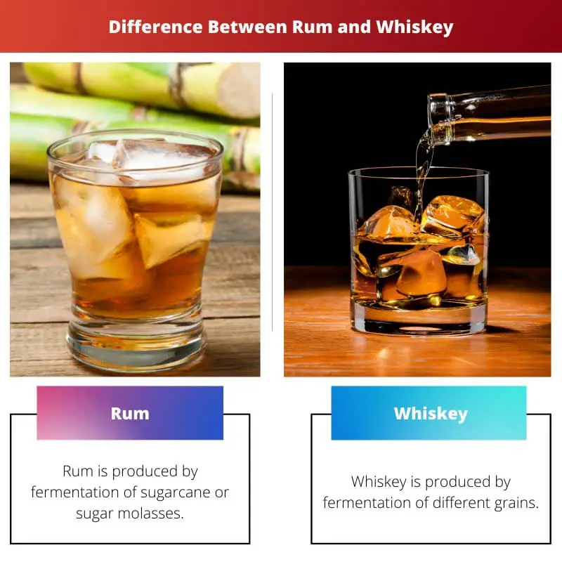 Difference Between Rum and Whiskey