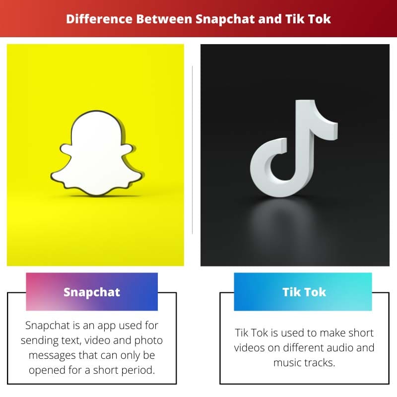 Difference Between Snapchat and Tik Tok