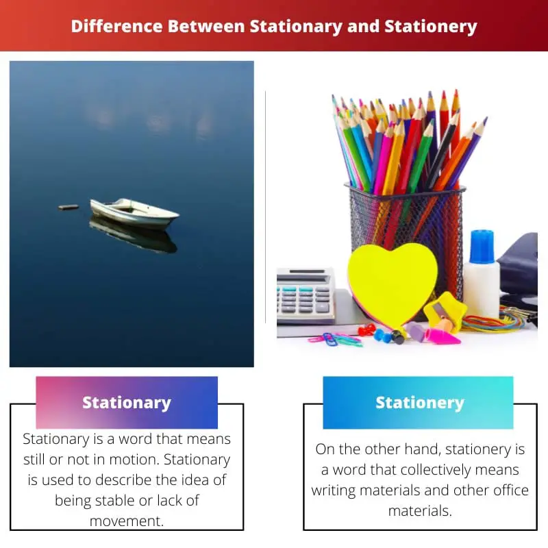 Difference Between Stationary and Stationery