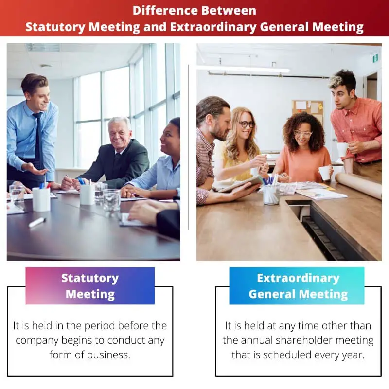 Difference Between Statutory Meeting and Extraordinary General Meeting