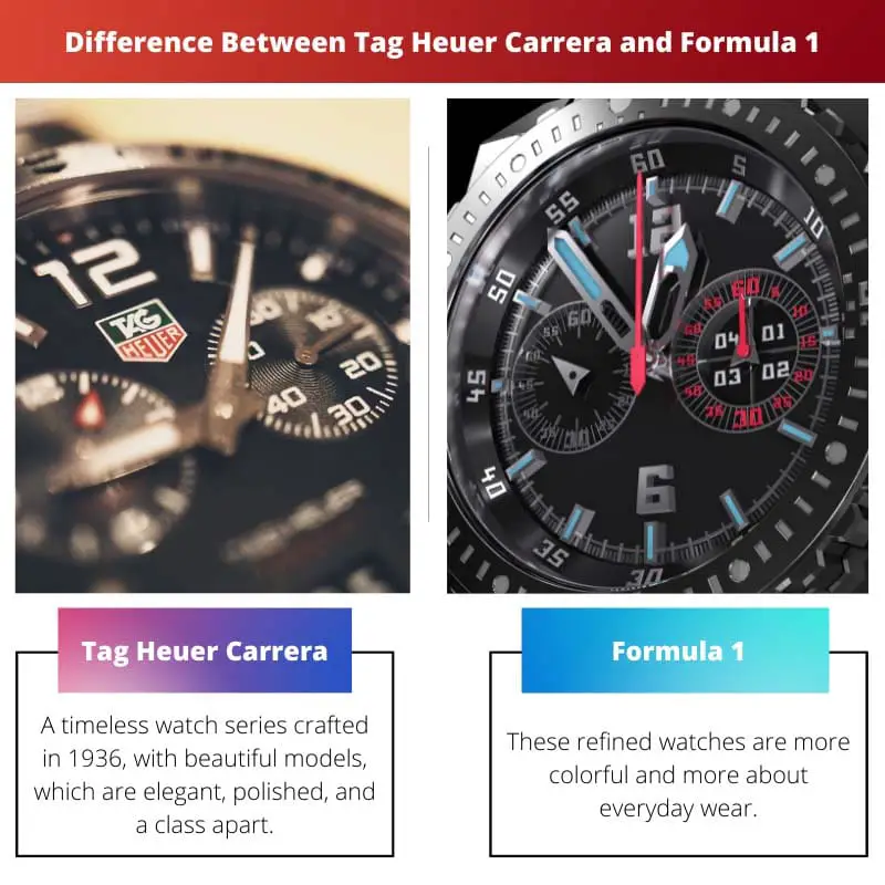 Difference Between Tag Heuer Carrera and Formula 1