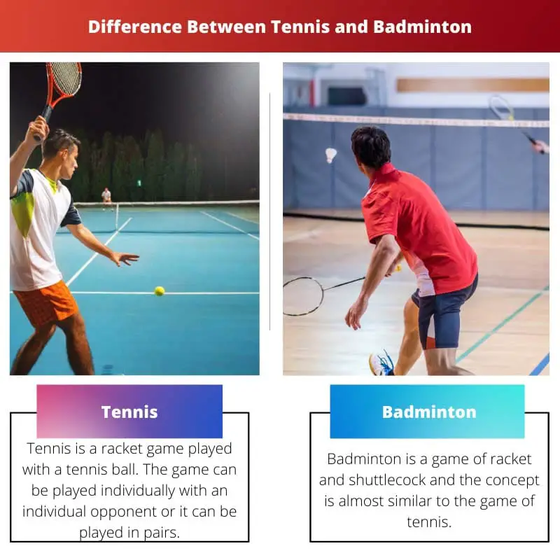 Difference Between Tennis and Badminton