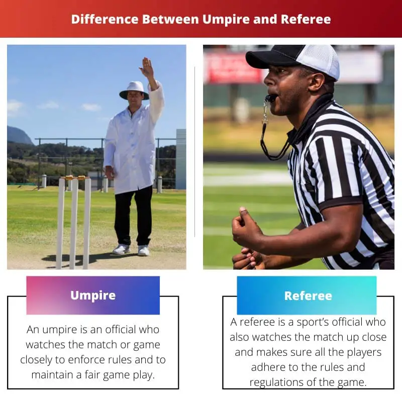 Difference Between Umpire and Referee