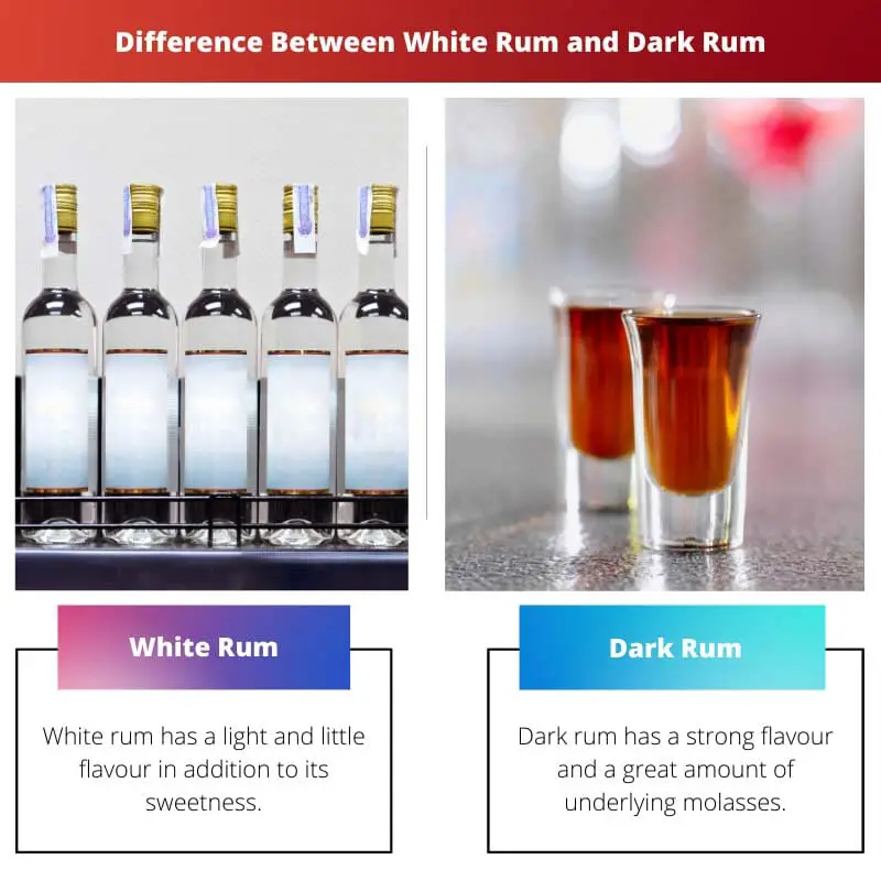 Difference Between White Rum and Dark Rum