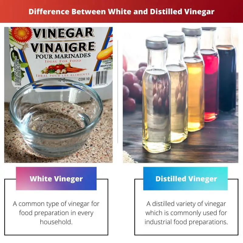 Difference Between White and Distilled Vinegar