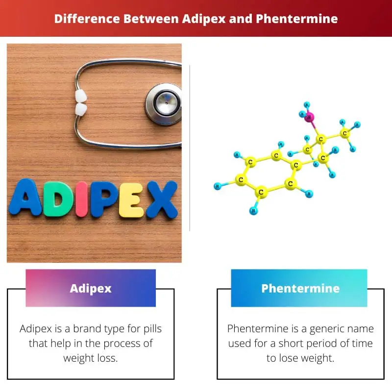 Difference Between Adipex and Phentermine