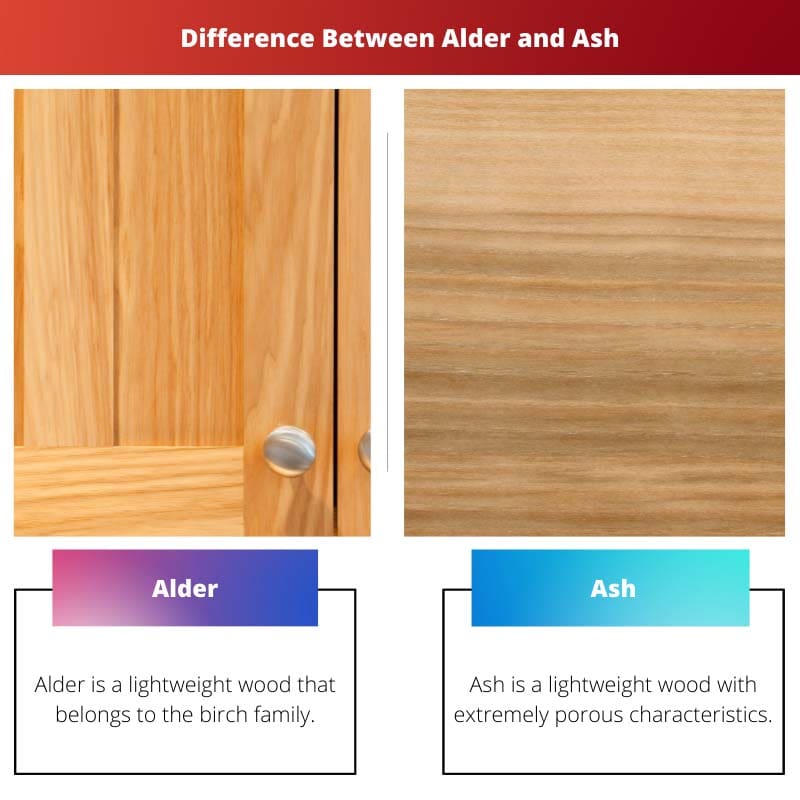 Difference Between Alder and Ash