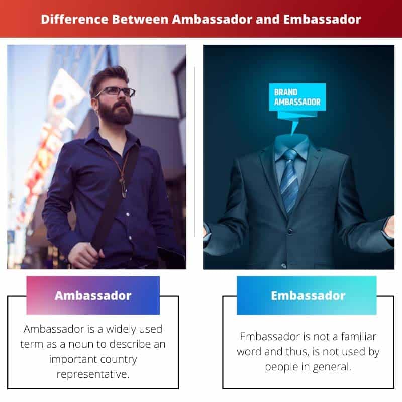 Ambassador Vs Embassador: Difference And Comparison