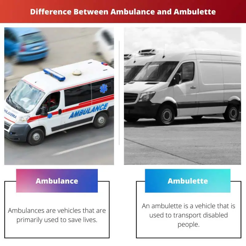 Difference Between Ambulance and Ambulette