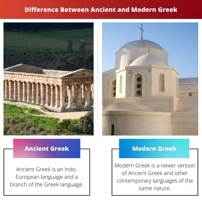 Difference Between Ancient and Modern Greek