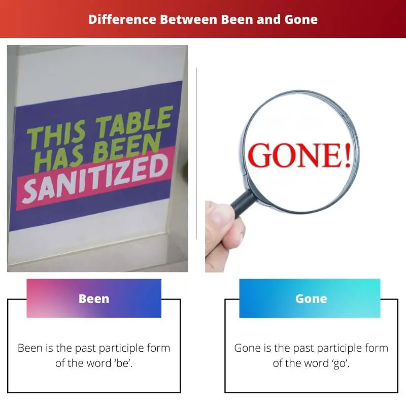 Difference Between Been and Gone