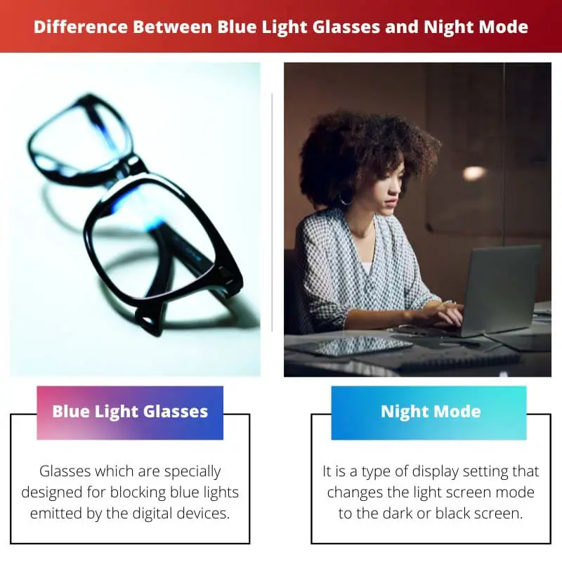 Difference Between Blue Light Glasses and Night Mode