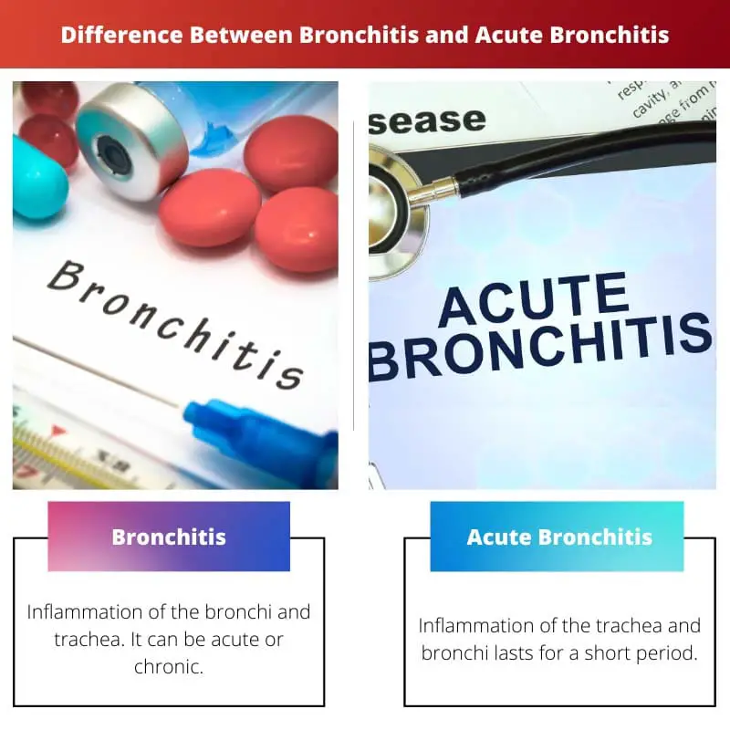 Difference Between Bronchitis and Acute Bronchitis