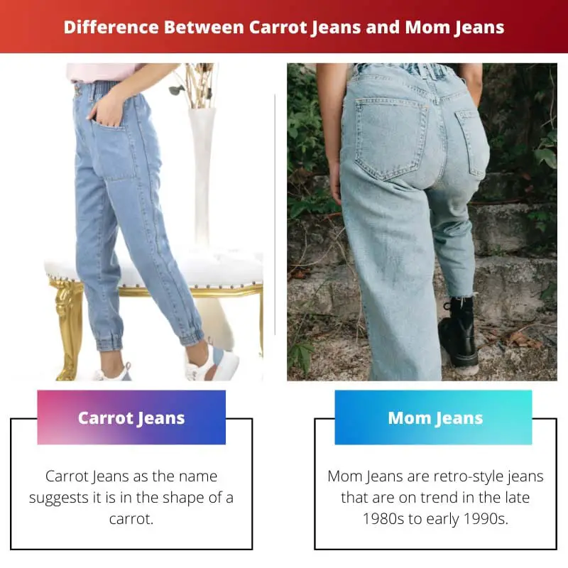 Difference Between Carrot Jeans and Mom Jeans