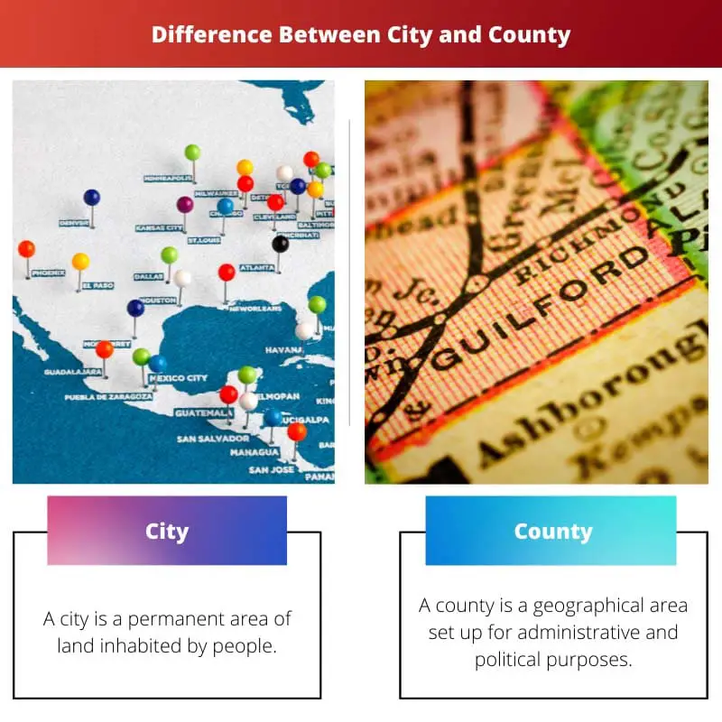 Difference Between City and County